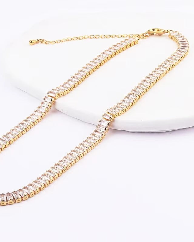 Collar Tennis Rivière Baguette