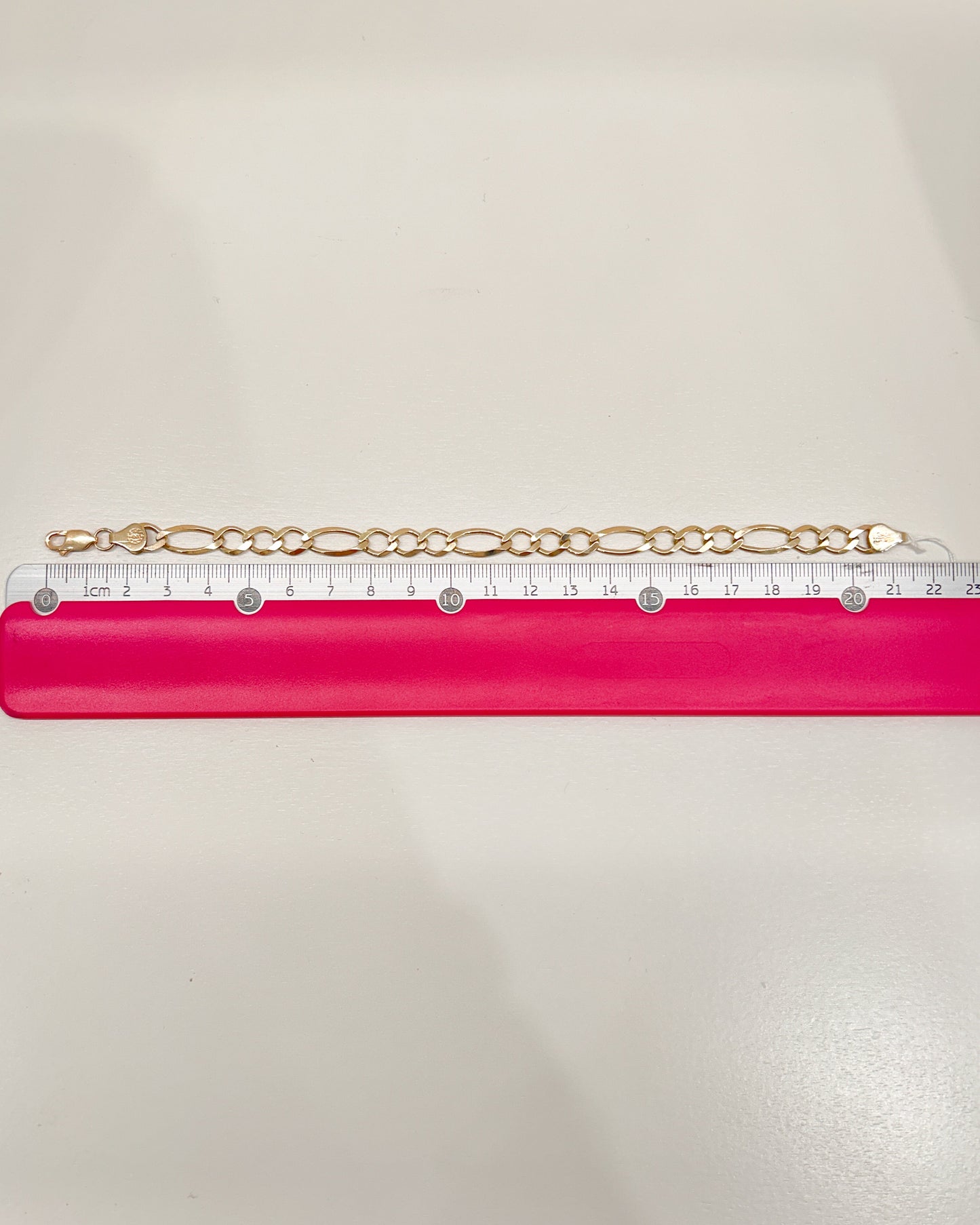 Pulsera de eslabón Figaro abierto en oro 10K