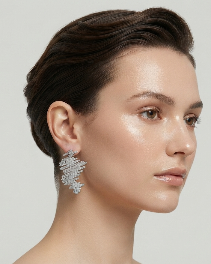 Aretes Onda Escultural