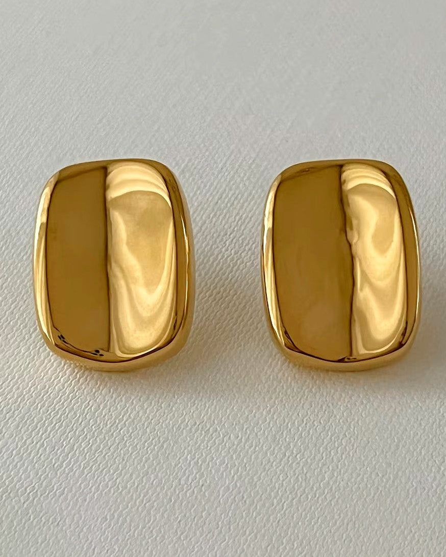 Aretes rectangulares con acabado tipo espejo