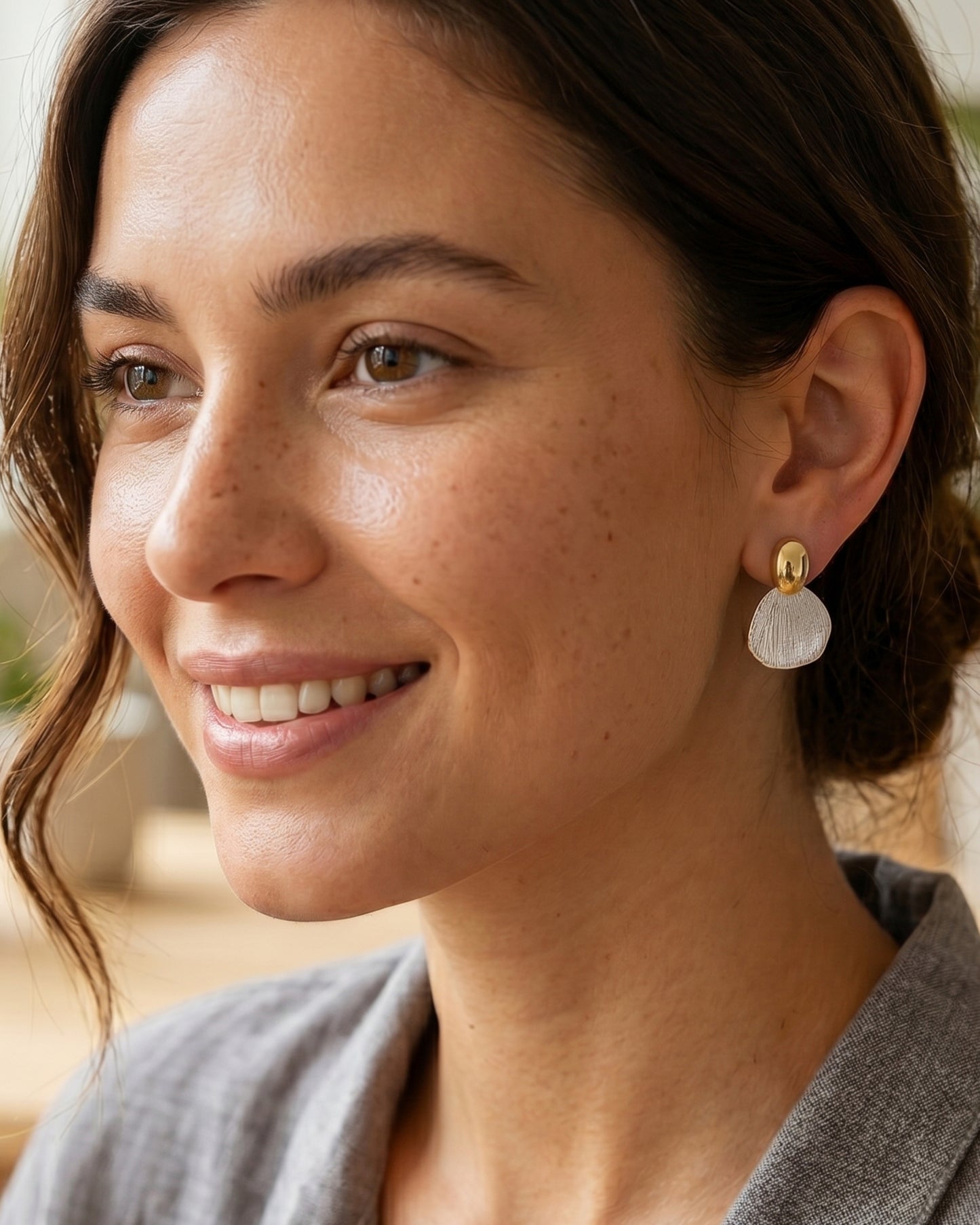 Aretes Plissé Mixed