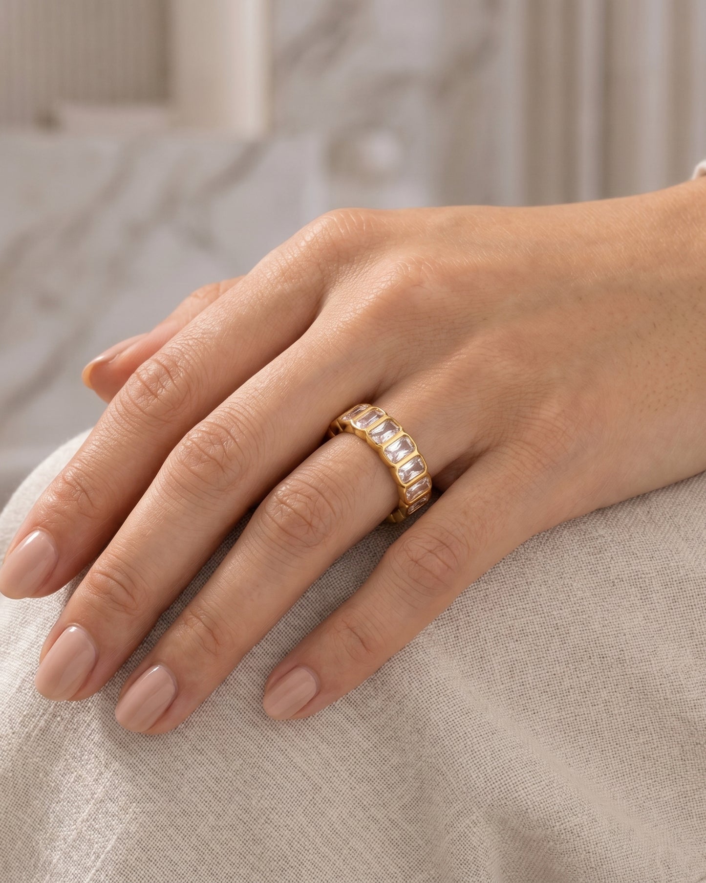 Anillo Baguette Eternity