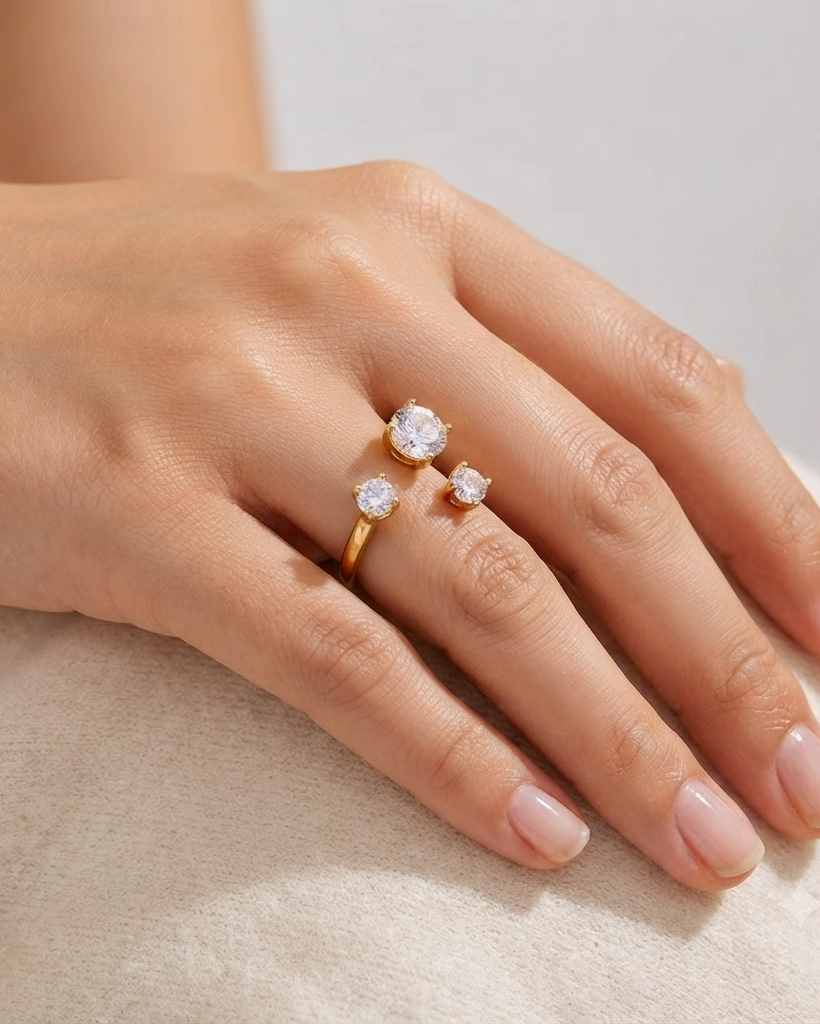 Anillo Destellos Dorados