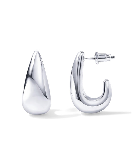 Stella Silver Hoops