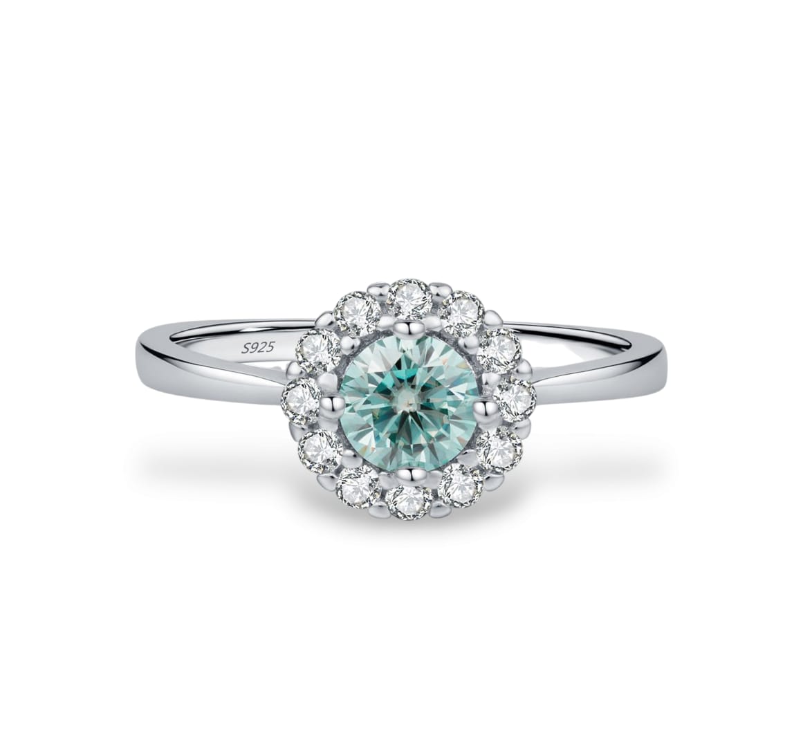 Blue Ocean Sparkle Ring
