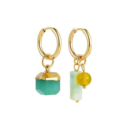 Turquoise Cascade Hoops