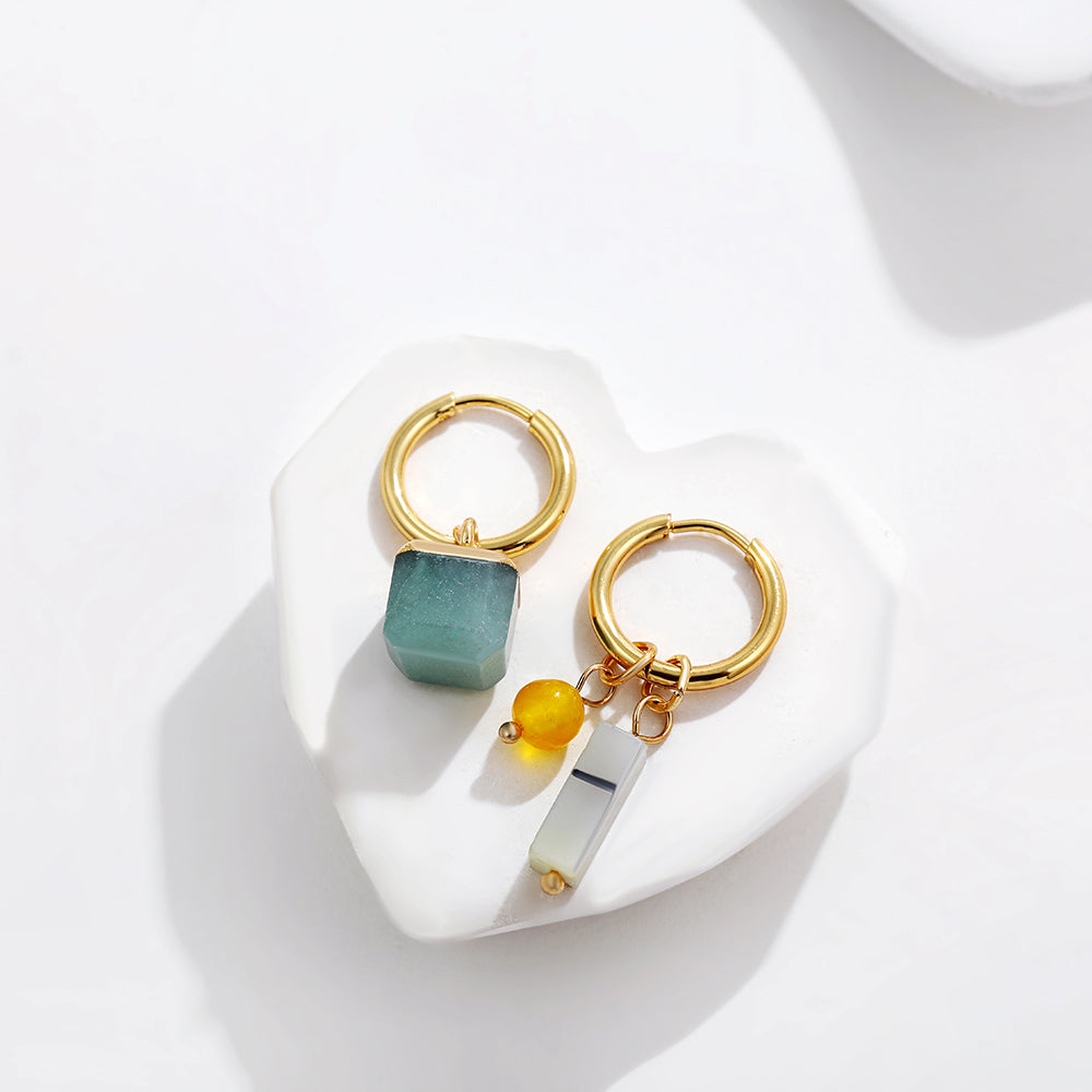Turquoise Cascade Hoops