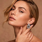 Aretes de eslabon grande, color plateado