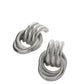 Aretes de eslabon grande, color plateado