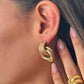Aretes de eslabon grande dorado