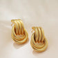 Aretes de eslabon grande dorado