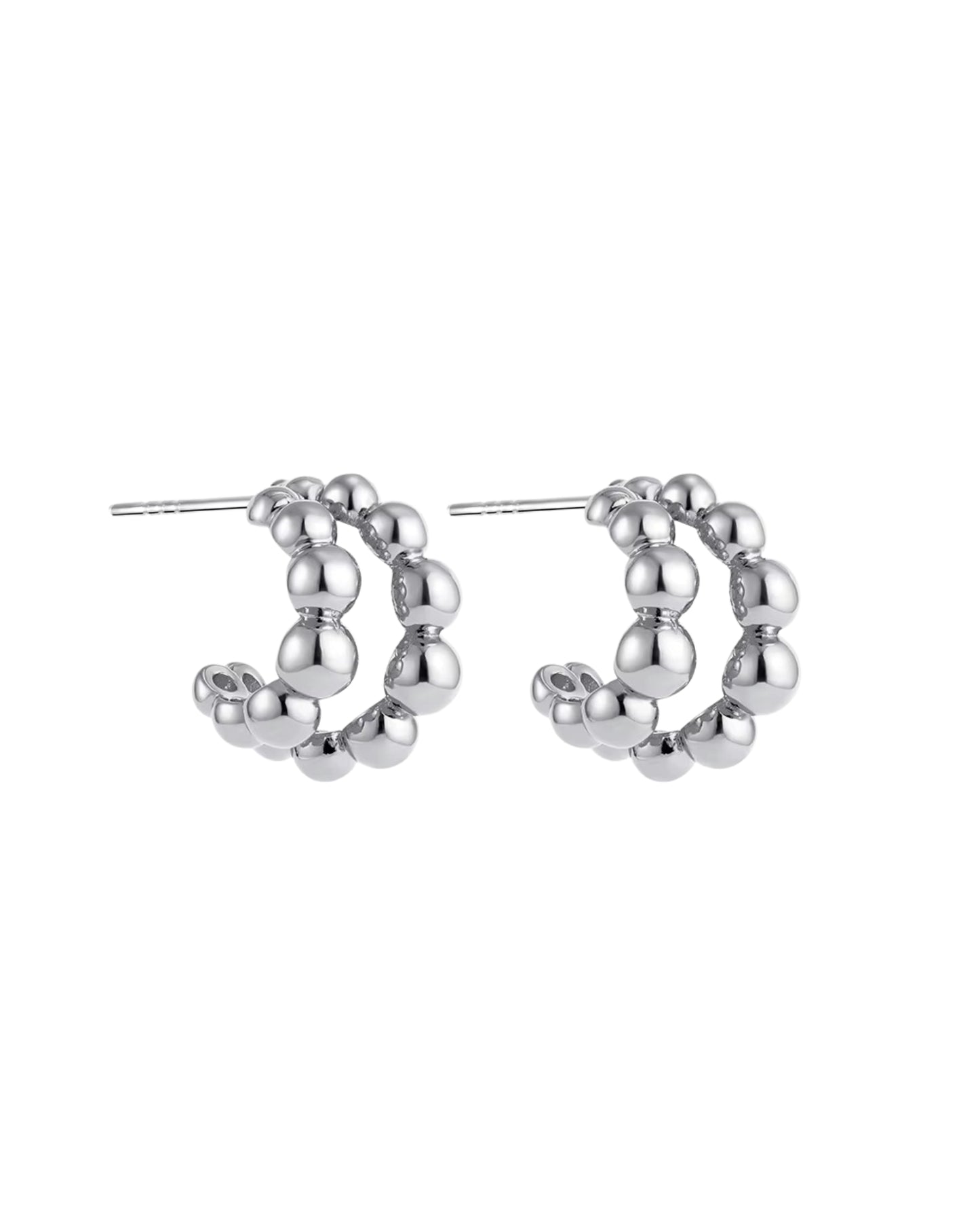 Aretes Bubble Silver Duo