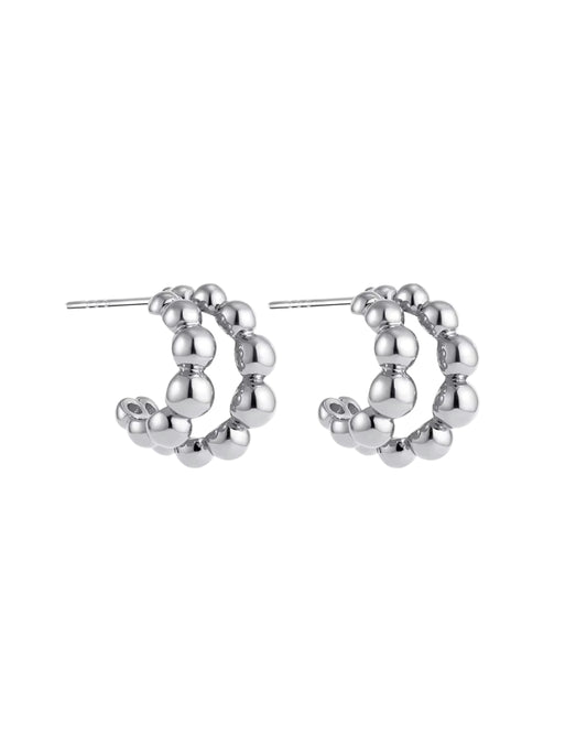 Aretes Bubble Silver Duo