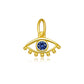 Dije mini dorado de ojo turco, con piedra zirconia en color azul.