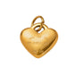 Dije de corazón abombado dorado con grabado