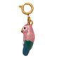 Dije de guacamaya en color rosa y verde