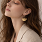 Aretes con hoja colgante