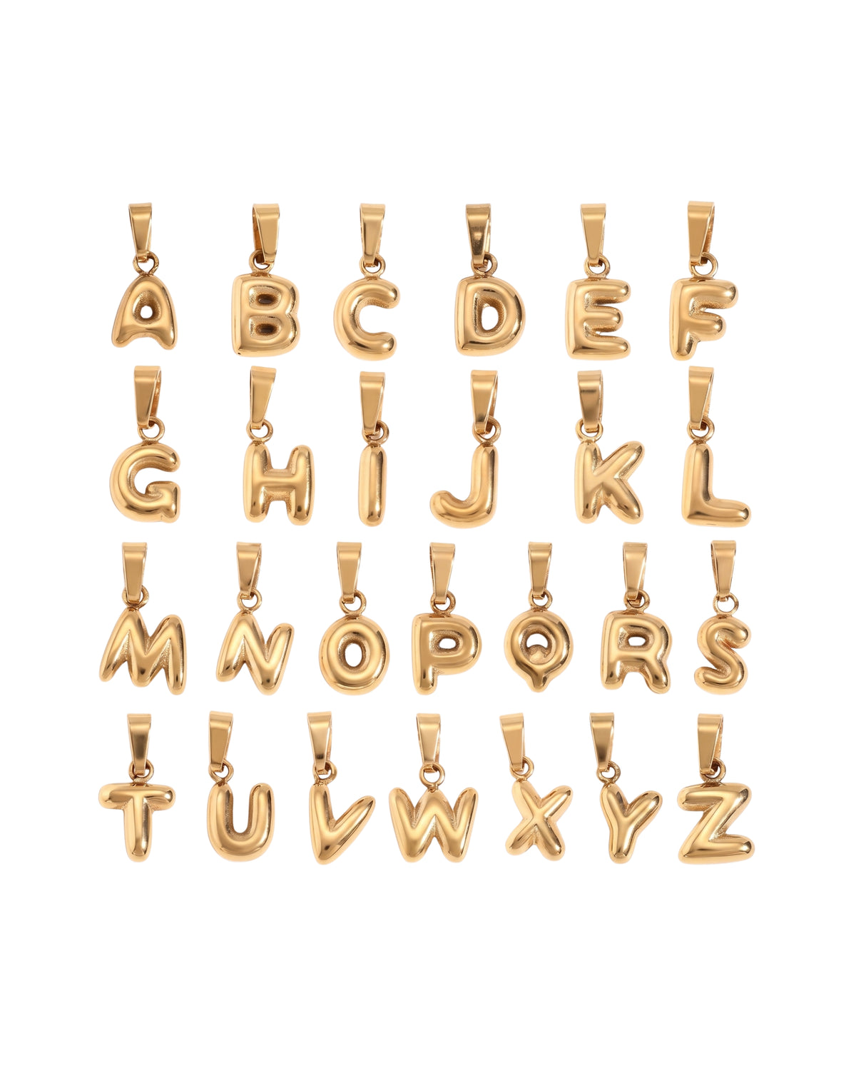 Dije Letra Monogram en Dorado