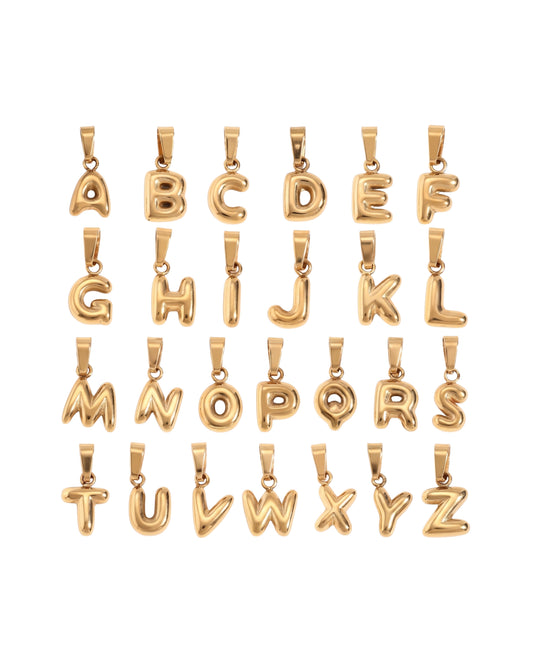 Dije Letra Monogram en Dorado