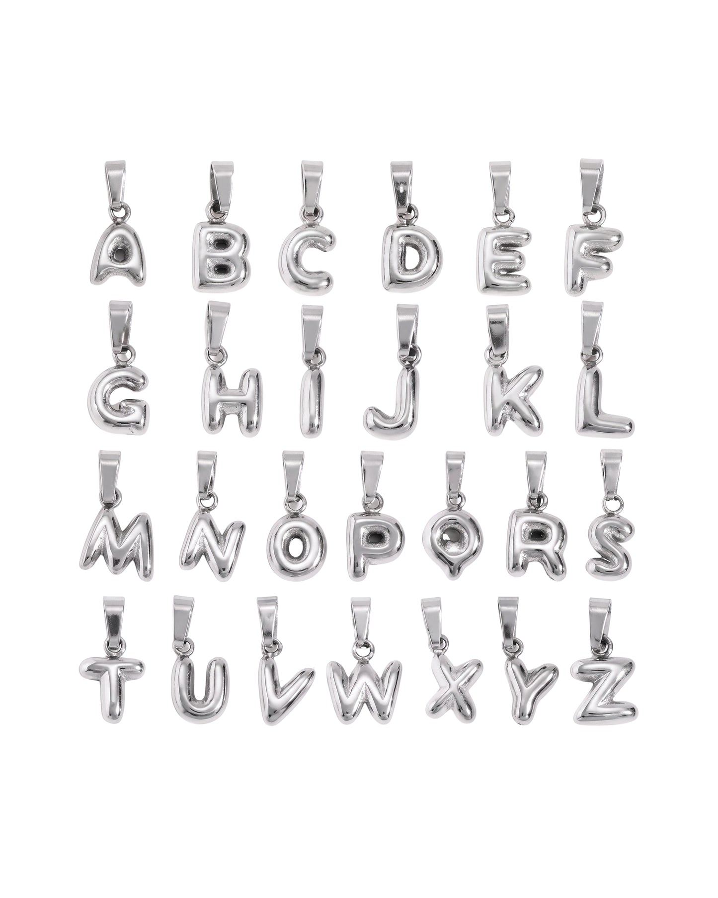 Dije Letra Monogram en Plateado