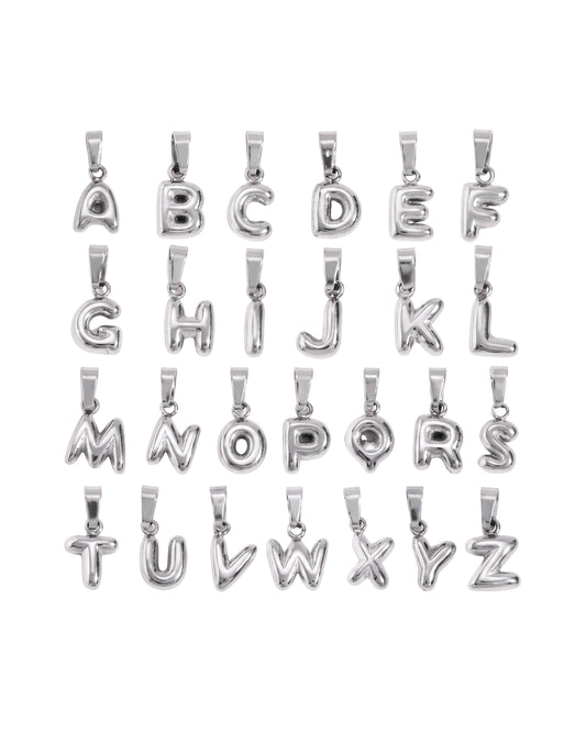 Dije Letra Monogram en Plateado