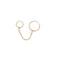 Arracada Doble con Cadena