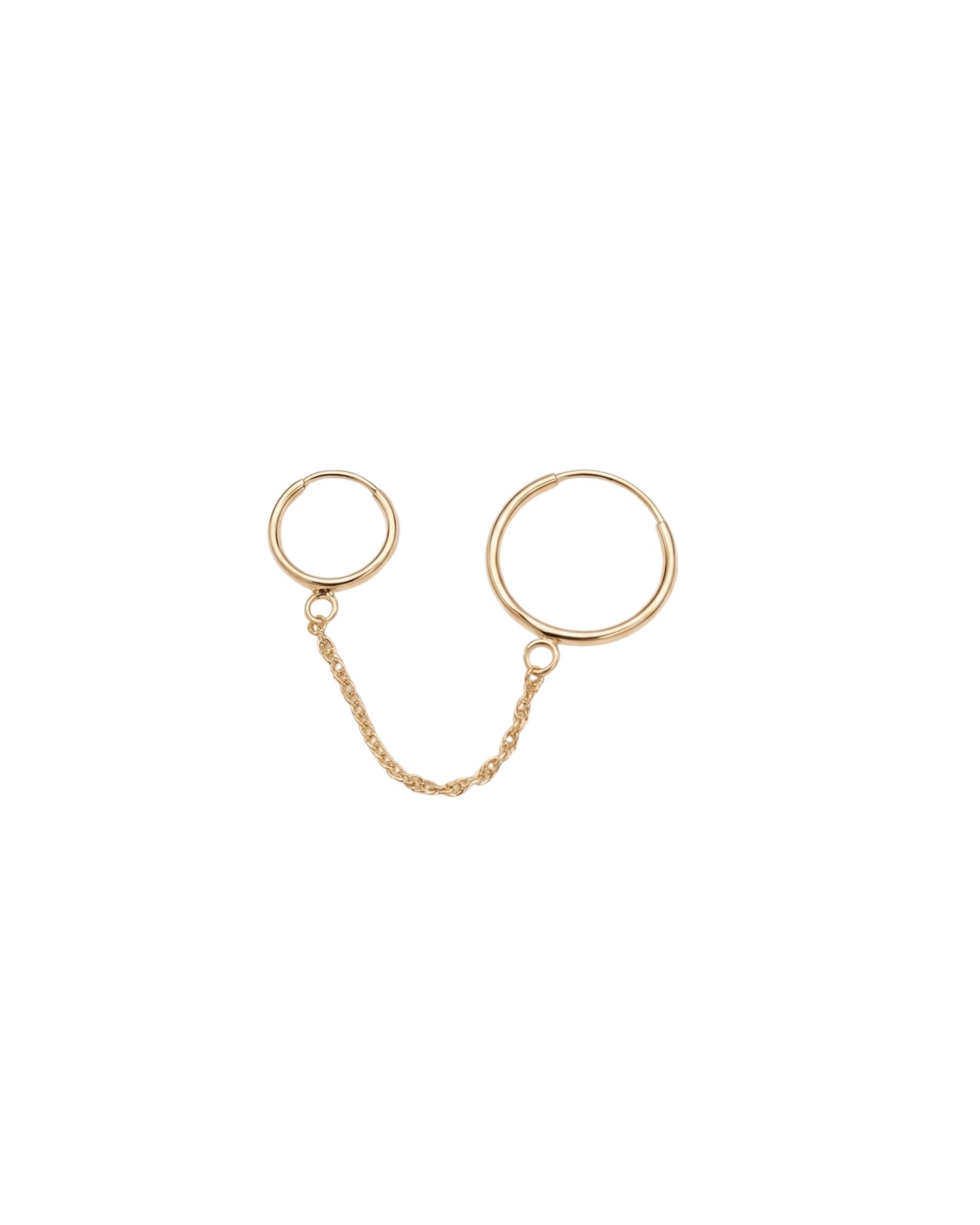 Arracada Doble con Cadena