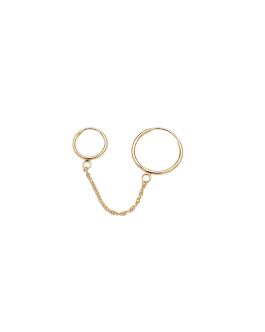 Arracada Doble con Cadena