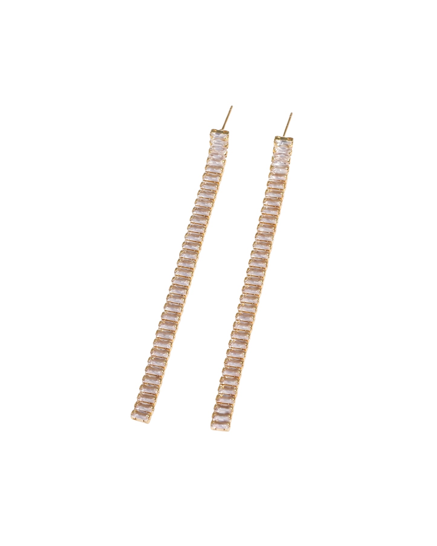 Aretes Colgantes Lineal Baguette