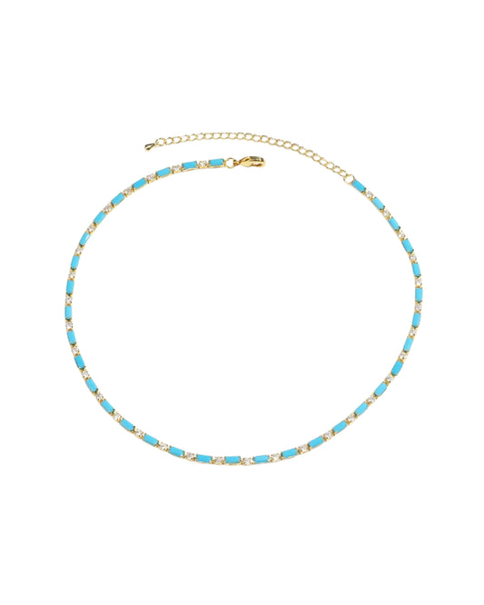 Collar Tennis Turquesa