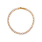 Pulsera Tennis Luz Dorada