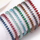 Pulsera estilo tennis de chapa de oro con zirconias rojas