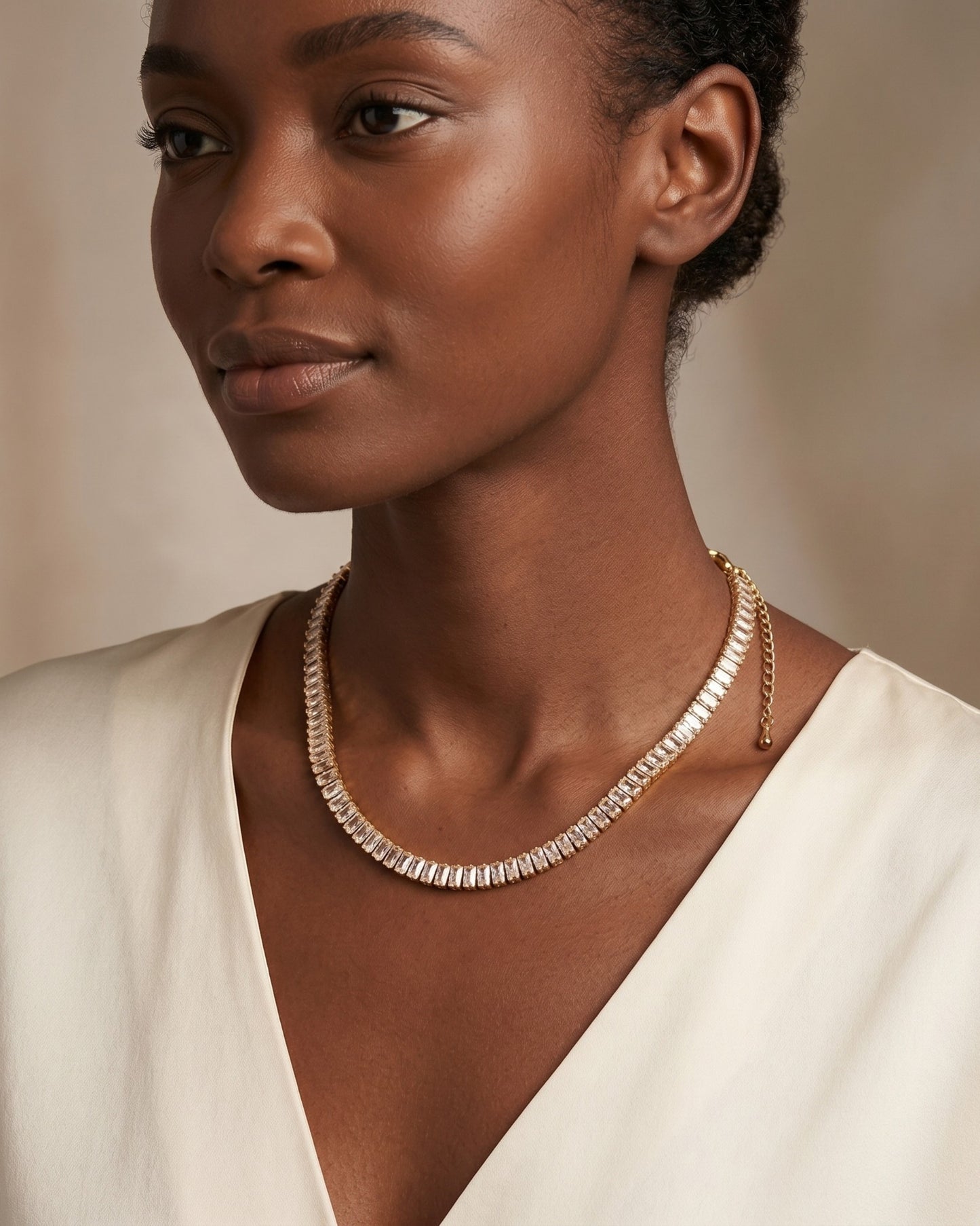 Collar Tennis Rivière Baguette