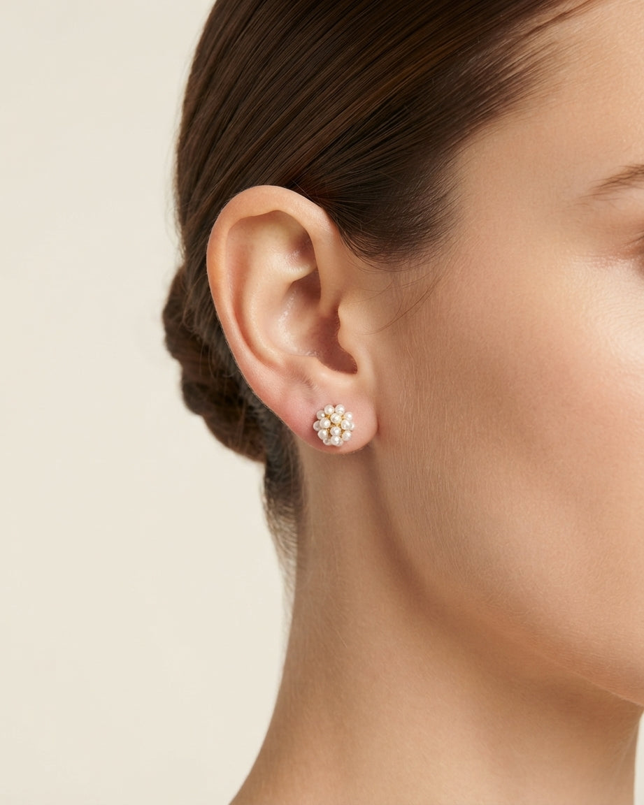 Aretes 'Cluster' de Perlas Cultivadas