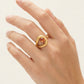 Anillo Orgánico Solstice con Gema Ámbar
