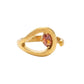 Anillo Orgánico Solstice con Gema Ámbar