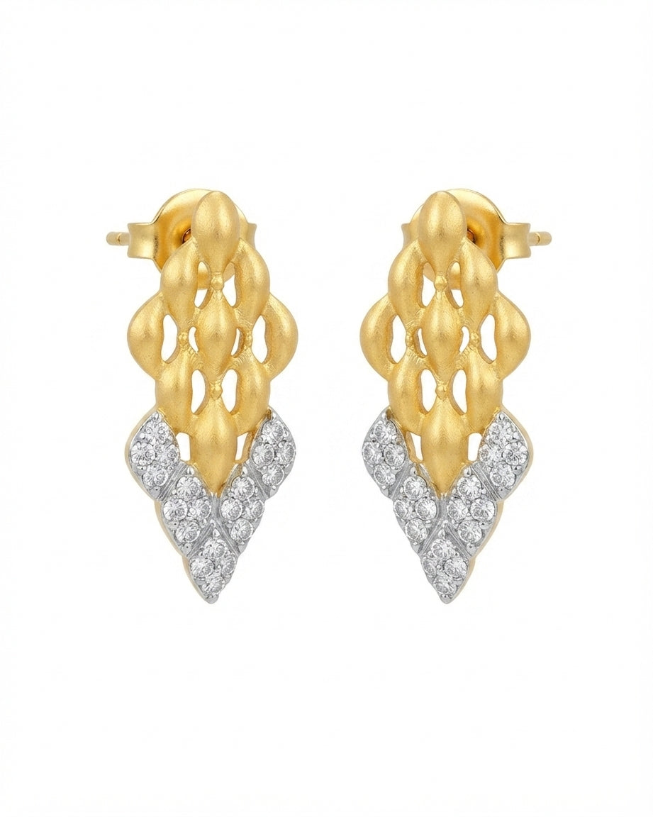 Aretes Geométricos Mosaic Bicolor