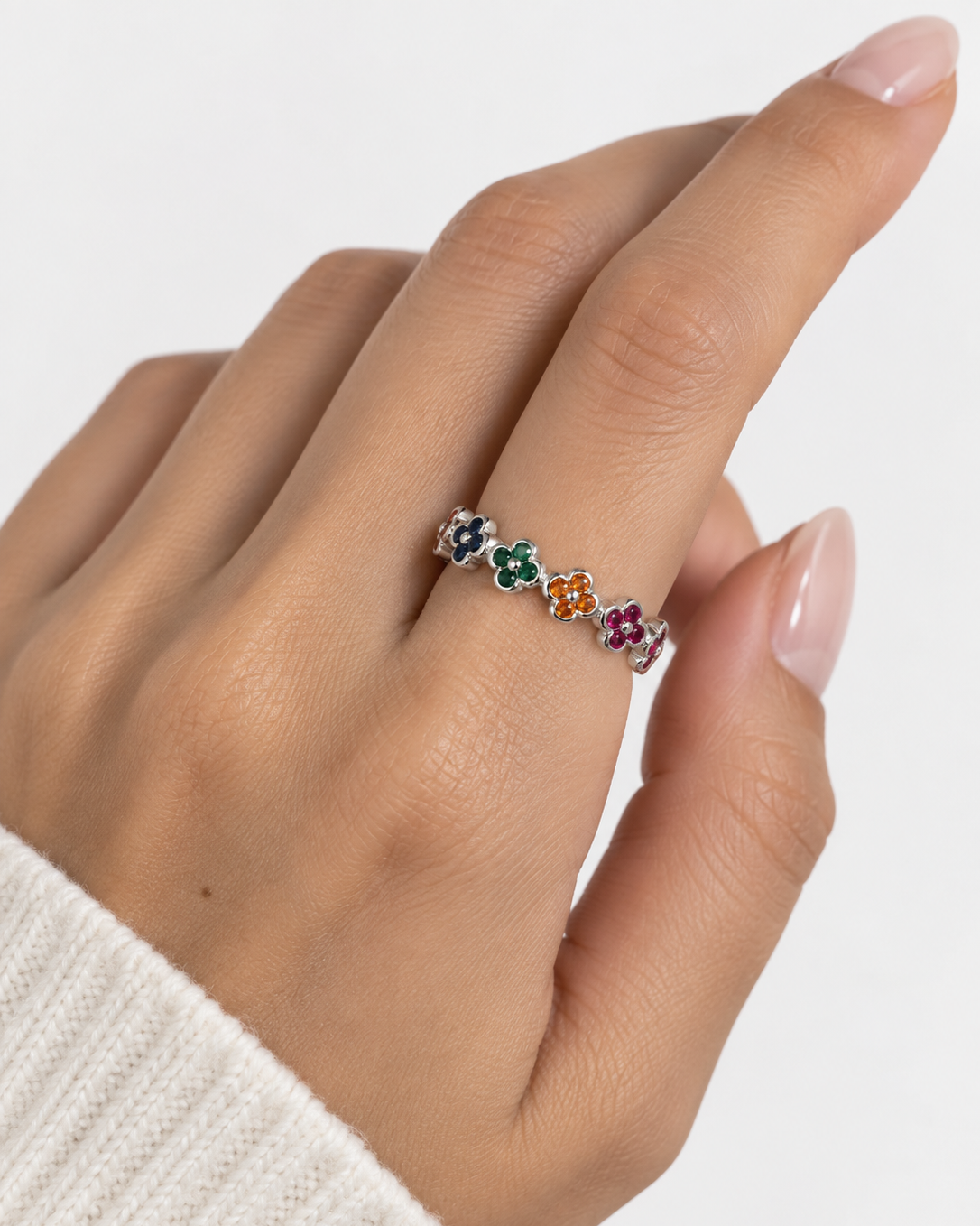 Anillo Flores de Color