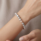 Pulsera de perlas barrocas en tonos lavanda y gris