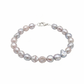 Pulsera de perlas barrocas en tonos lavanda y gris