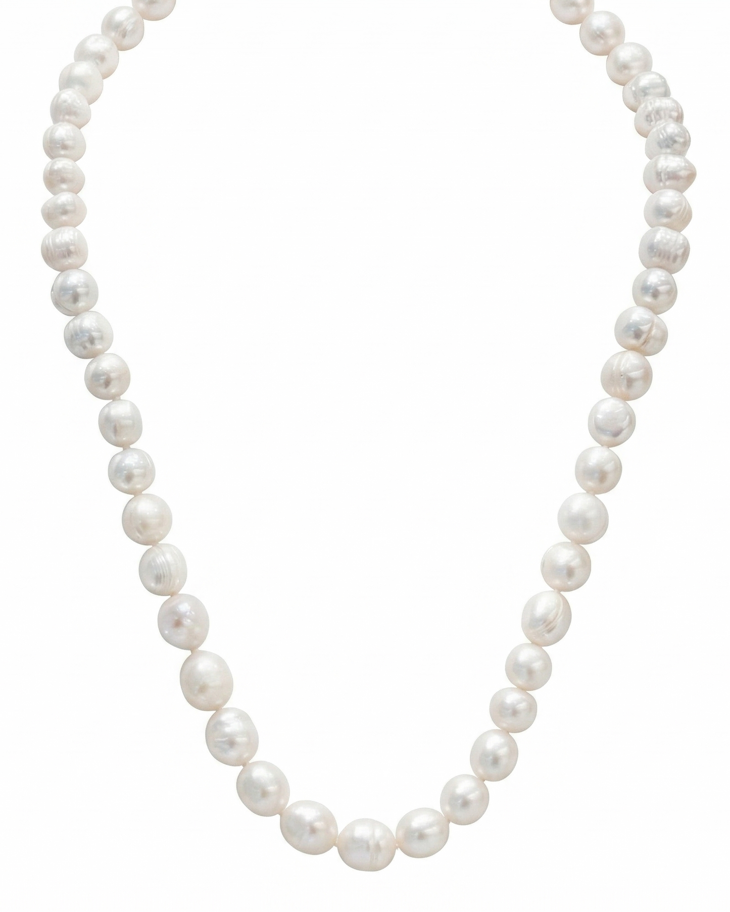 Collar de perlas cultivadas con broche de plata