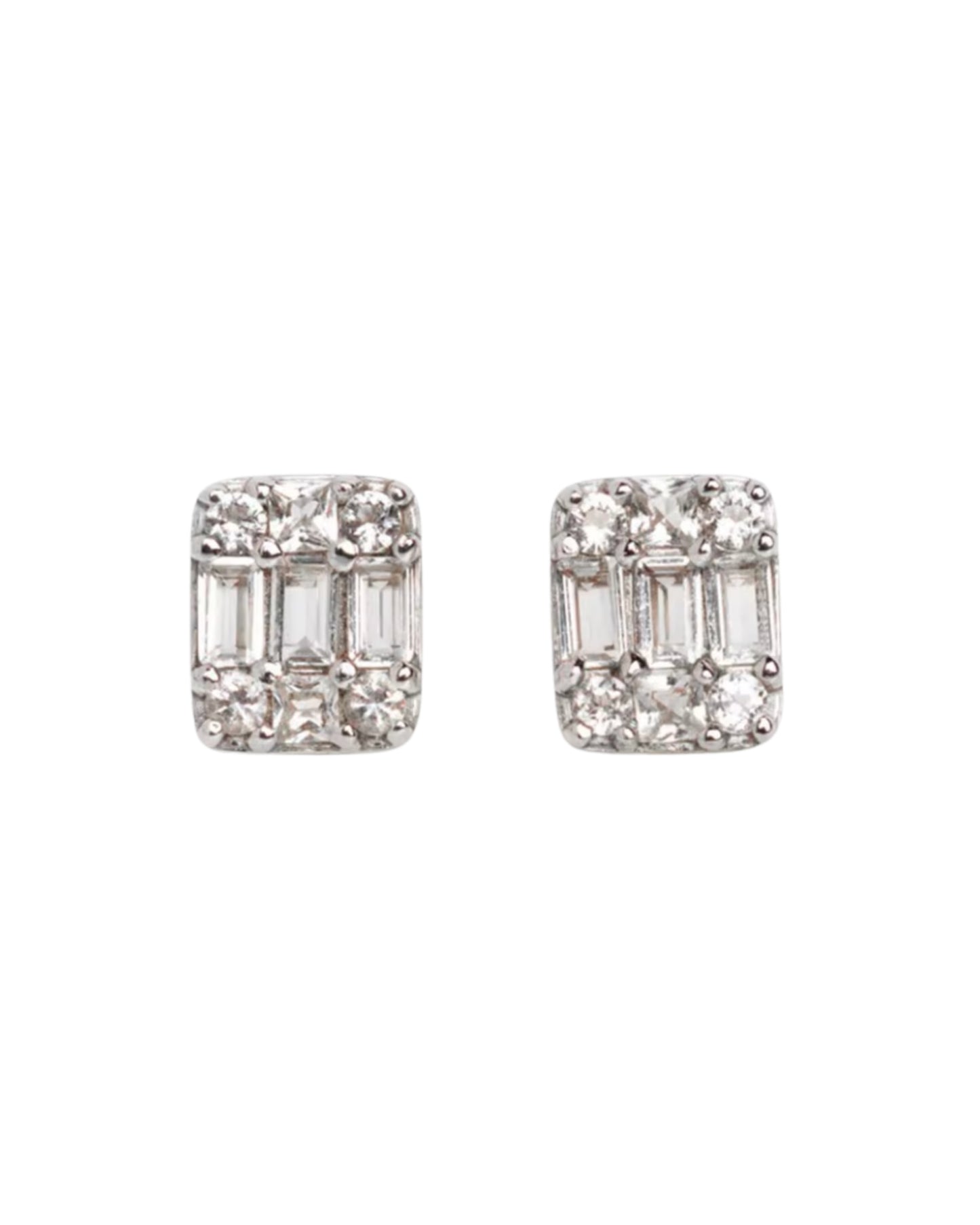 Aretes Rectangulares Corte Baguette