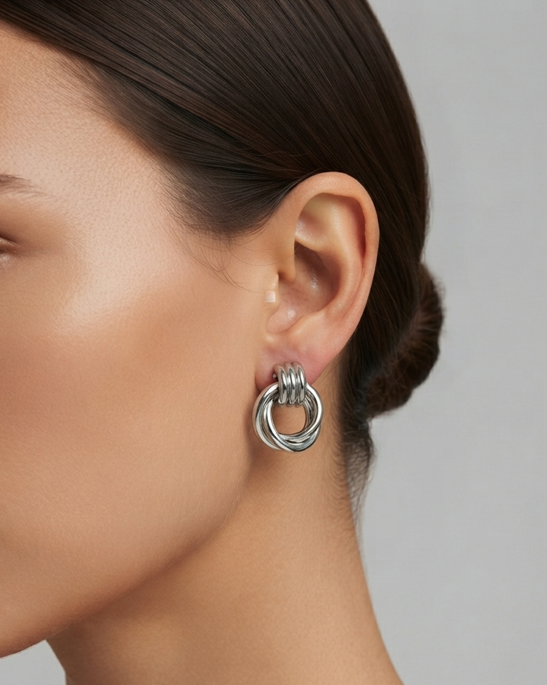 Aretes Aros Entrelazados