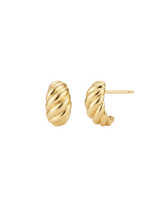 Aretes Dorados Trenzados