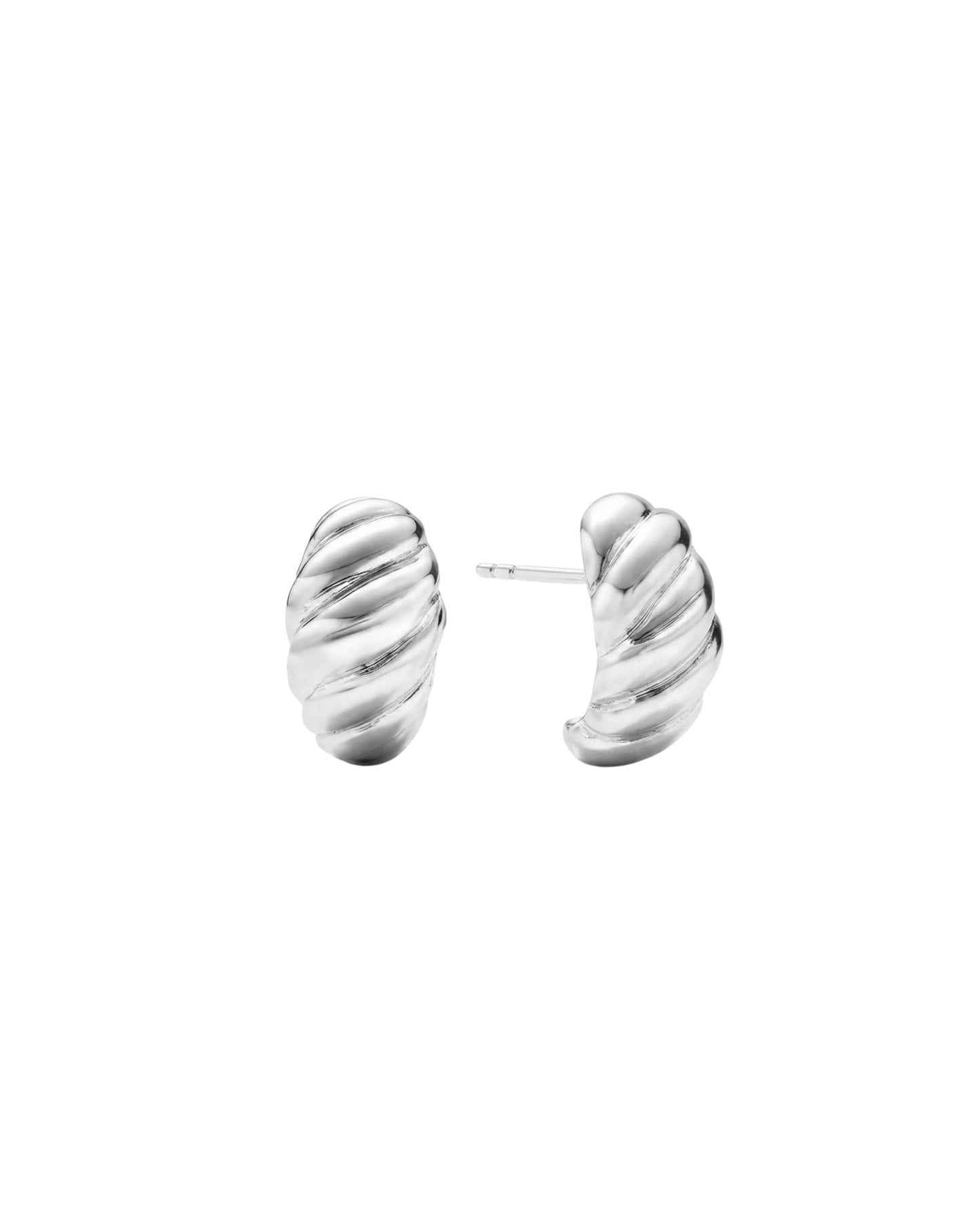 Aretes Plateados Trenzados