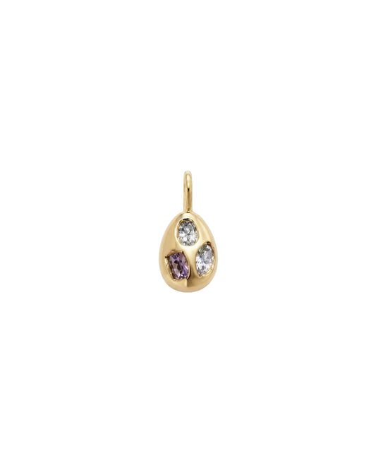 Dije Dorado con Piedras Multicolor