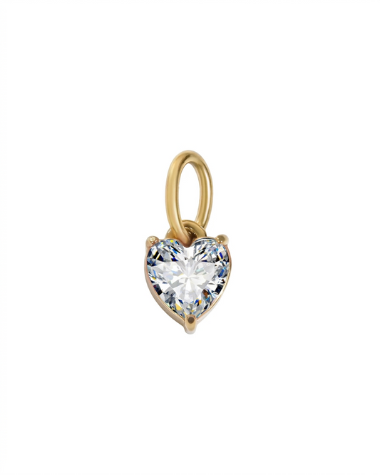 Dije heart en corte brillante