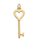 Dije en forma de llave con silueta de corazón