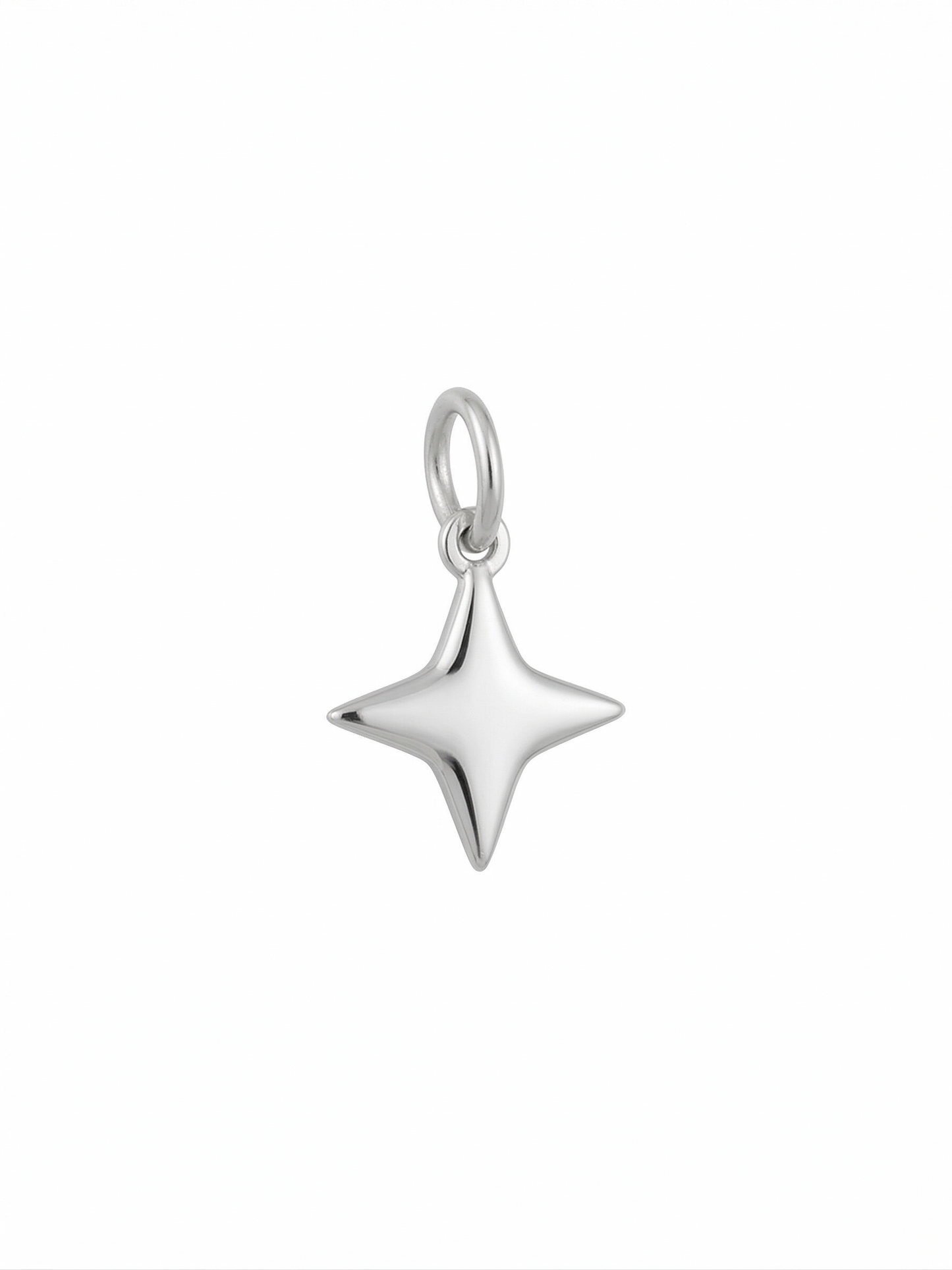 Dije de estrella polar minimalista en plateado