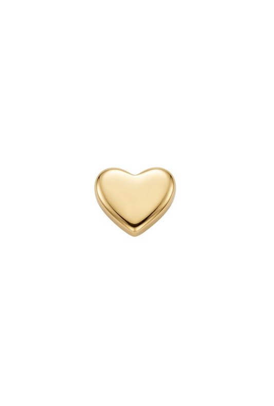 Dije de corazón "Puffy" en dorado